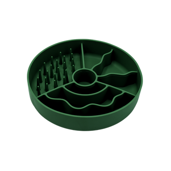 Fiboo - Miska spowalniająca jedzenie dla psa antypoślizgowa Slow Fiboowl Ciemno Zielona