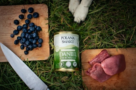 Polana Smaku Mokra karma dla psa Dzik z jabłkiem 400g