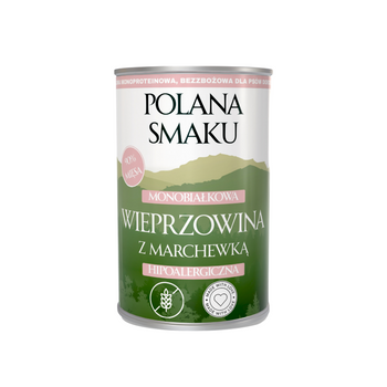 Polana Smaku Mokra karma dla psa Wieprzowina z marchewką 400g