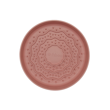 Fiboo - Lick Fiboowl 2w1 – Miska Spowalniająca i Mata do Lizania dla Psów i Kotów | Ø 19 cm | Różowa | Antypoślizgowa 