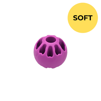 Fiboo - Piłka na smaczki dla psa Snack Fibooll SOFT fioletowy neon ⌀6 cm
