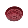 Fiboo - Lick Fiboowl 2w1 – Miska Spowalniająca i Mata do Lizania dla Psów i Kotów | Ø 19 cm | Bordowa | Antypoślizgowa