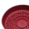 Fiboo - Lick Fiboowl 2w1 – Miska Spowalniająca i Mata do Lizania dla Psów i Kotów | Ø 19 cm | Bordowa | Antypoślizgowa