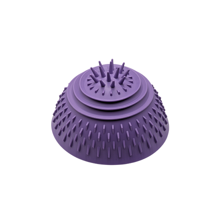 Fiboo - Flip Fiboowl 2w1 z Pokrywką – Dwustronna miska i Mata do Lizania w Jednym | Ø 17 cm | Fioletowa