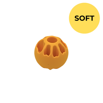 Fiboo - Piłka na smaczki dla psa Snack Fibooll SOFT miodowa ⌀6 cm