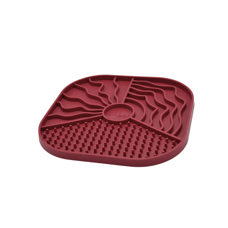 Fiboo Mata do lizania dla psa i kota Lollipop Wally Bordowa 19x19 cm – funkcjonalna, uspokajająca i ekologiczna