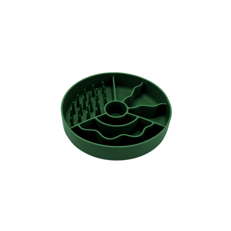 Fiboo - Miska spowalniająca jedzenie dla psa antypoślizgowa Slow Fiboowl Mini Butelkowa Zieleń | Ø 15 cm