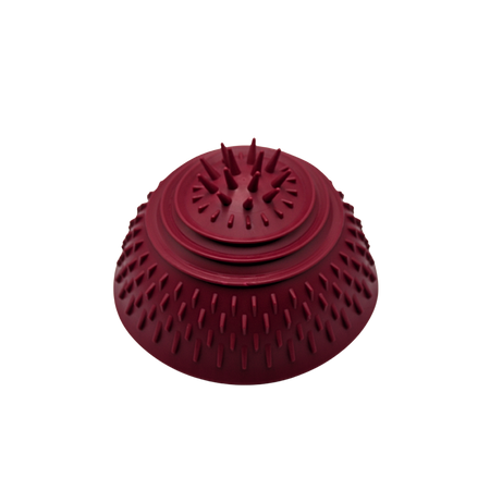 Fiboo - Flip Fiboowl 2w1 z Pokrywką – Dwustronna miska i Mata do Lizania w Jednym | Ø 17 cm | Bordowa