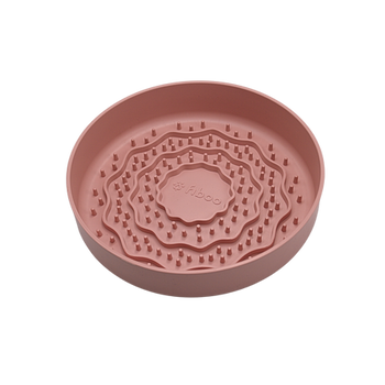 Fiboo - Lick Fiboowl 2w1 – Miska Spowalniająca i Mata do Lizania dla Psów i Kotów | Ø 19 cm | Różowa | Antypoślizgowa