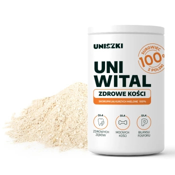 UNISZKI Uniwital Zdrowe Kości 400g – Suplement dla Psa Mielone Skorupki Jaj Kurzych