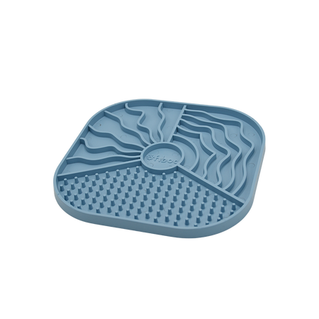 Fiboo Mata do lizania dla psa i kota Lollipop Wally Ciemno niebieska 19x19 cm – funkcjonalna, uspokajająca i ekologiczna