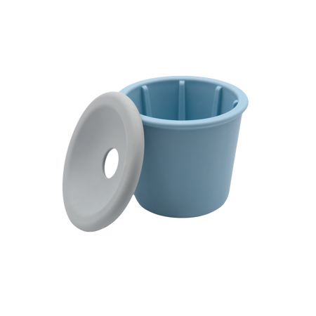 Fiboo - Kubek na karme mokrą dla psa do wylizywania Snack Fibeek Niebieski  + przykrywka z otworem na smaczki