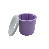 Fiboo - Kubek na karme mokrą dla psa do wylizywania Snack Fibeek Fioletowy + przykrywka z otworem na smaczki