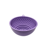 Fiboo - Flip Fiboowl 2w1 z Pokrywką – Dwustronna miska i Mata do Lizania w Jednym | Ø 17 cm | Fioletowa