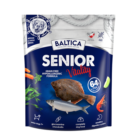 Baltica Karma sucha z rybami bałtyckimi dla seniorów średnich i dużych rasy 1kg