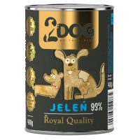 2DOG ROYAL QUALITY Mokra karma dla psa 93% jeleń 400g MONOPROTEINOWA HIPOALERGICZNA