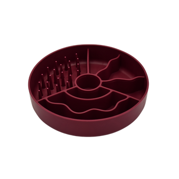 Fiboo - Miska spowalniająca jedzenie dla psa antypoślizgowa Slow Fiboowl Bordowa