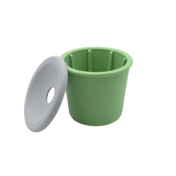 Fiboo - Kubek na karme mokrą dla psa do wylizywania Snack Fibeek Zielony  + przykrywka z otworem na smaczki