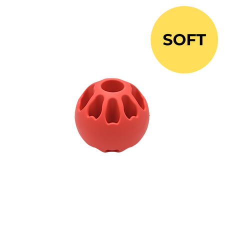 Fiboo - Piłka na smaczki dla psa Snack Fibooll SOFT koralowa ⌀6 cm