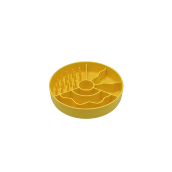 Fiboo - Miska spowalniająca jedzenie dla psa antypoślizgowa Slow Fiboowl Mini Żółta | Ø 15 cm