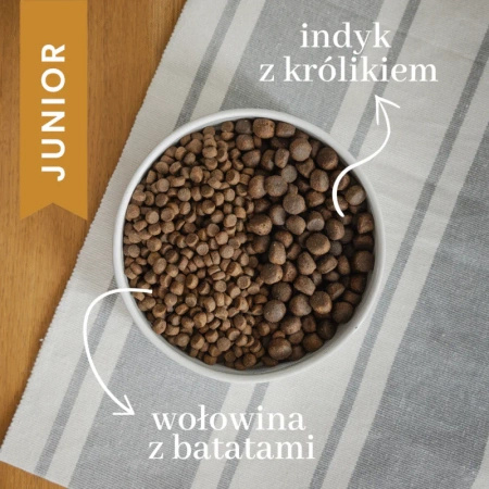 PERRO Karma Sucha Junior Wołowina z Batatami 1 kg – Bezzbożowa, Pełnoporcjowa Formuła Dla Szczeniąt Wszystkich Ras