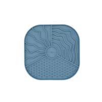 Fiboo Mata do lizania dla psa i kota Lollipop Wally Ciemno niebieska 19x19 cm – funkcjonalna, uspokajająca i ekologiczna