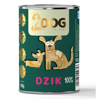2DOG Mokra karma dla psa dzik 400g MONOPROTEINOWA HIPOALERGICZNA