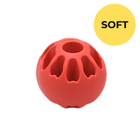 Fiboo - Piłka na smaczki dla psa Snack Fibooll Jumbo SOFT koralowa ⌀8 cm