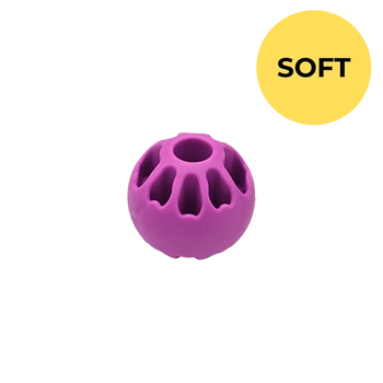 Fiboo - Piłka na smaczki dla psa Snack Fibooll SOFT fioletowy neon ⌀6 cm