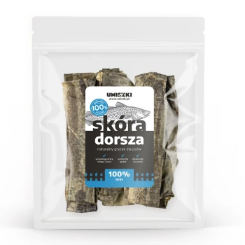 Uniszki Skóra płaska z dorsza dla psa - 100g