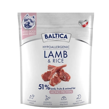 Baltica Karma sucha z jagnięciną i ryżem dla małych ras 1kg