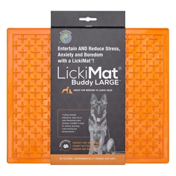 Mata LickiMat® Classic Buddy™ XL pomarańczowa - mata do lizania dla psa