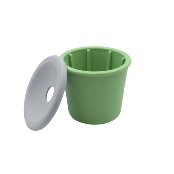 Fiboo - Kubek na karme mokrą dla psa do wylizywania Snack Fibeek Zielony  + przykrywka z otworem na smaczki