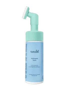 Totobi Hydrapaw Foam - Nawilżająca pianka do mycia łapek, bez użycia wody z silikonową szczoteczką dla psa i kota, 200 ml