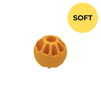 Fiboo - Piłka na smaczki dla psa Snack Fibooll SOFT miodowa ⌀6 cm