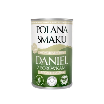 Polana Smaku Mokra karma dla psa Daniel z borówkami 400g 