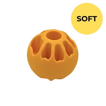 Fiboo - Piłka na smaczki dla psa Snack Fibooll Jumbo SOFT miodowa ⌀8 cm