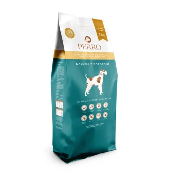 PERRO Karma sucha dla psa Kaczka z batatami – bezzbożowa formuła dla psów dorosłych średnich i dużych ras 1kg